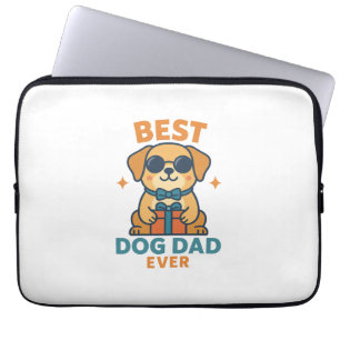 Best Dog Dad Ever � Funny Father's Day Dog Shirt Laptop Sleeve