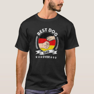 Best Dog Dad Ever German Flag   T-Shirt