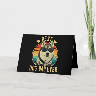 Best dog dad ever   Gift for siberian husky dad Holiday Card