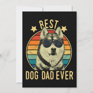 Best dog dad ever Gift for siberian husky dad Holiday Card