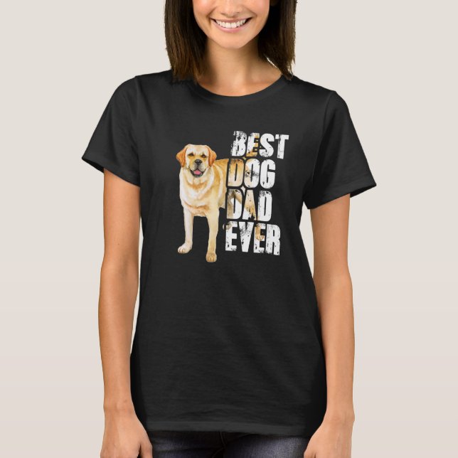 Best Dog Dad Ever Golden Retriever Dog T-Shirt (Front)