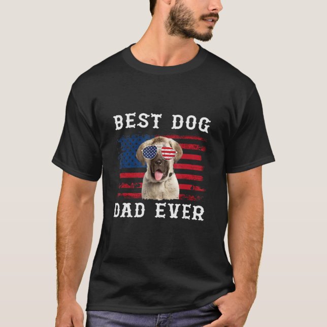 Best Dog Dad Ever Happy Father's Day  1 T-Shirt (Front)