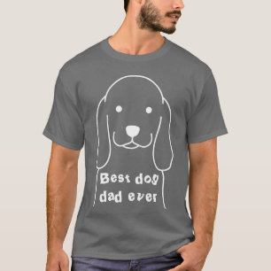 Best dog dad ever l white graphic dog men grey T-Shirt