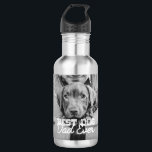 Best Dog Dad Ever Modern Custom Pet Photo 532 Ml Water Bottle<br><div class="desc">This simple and classic design is composed of serif typography and add a custom photo</div>