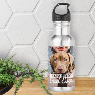 Best Dog Dad Ever Modern Custom Pet Photo 532 Ml Water Bottle