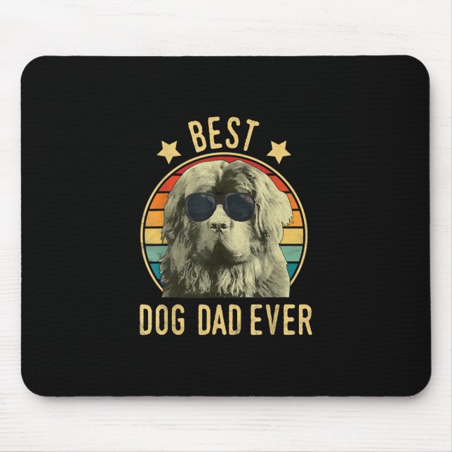 Best dog dad ever | newfoundland dad gift mouse mat (Front)