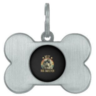 Best dog dad ever   newfoundland owner day gift pet ID tag