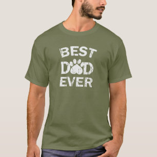 Best Dog Dad Ever Paw print T-Shirt