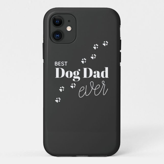 Best Dog Dad Ever Pawprint  Case-Mate iPhone Case (Back)