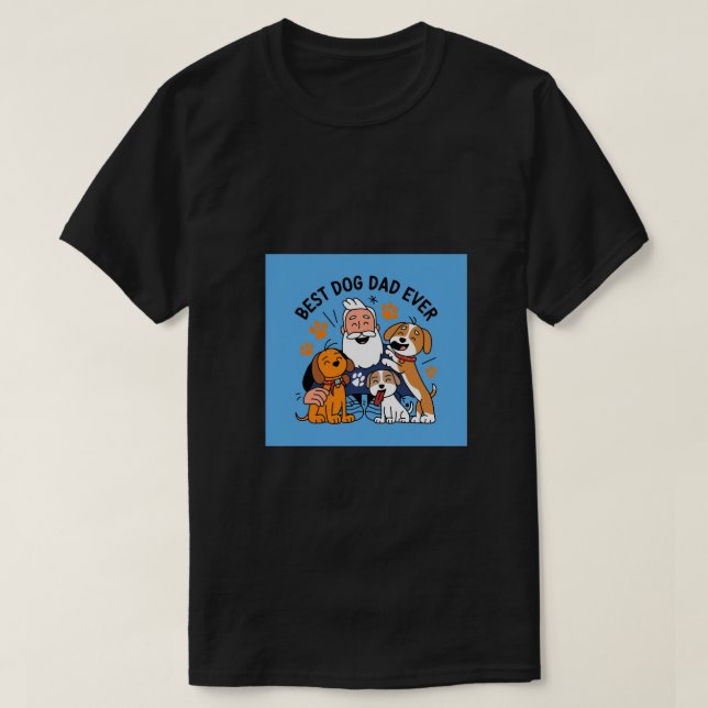 Best Dog Dad Ever Personalised Pet Photo T-Shirt (Design Front)