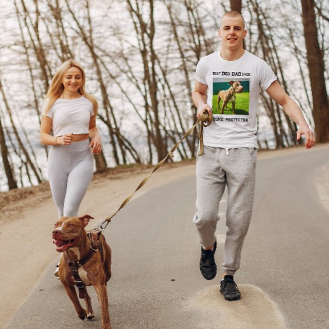 Best Dog Dad Ever Personalised Pet Photo T-Shirt (Creator Uploaded)