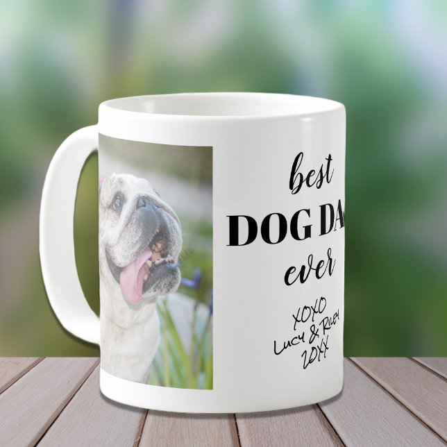 Best Dog Dad Ever Personalised Photos Coffee Mug (Creator Uploaded)