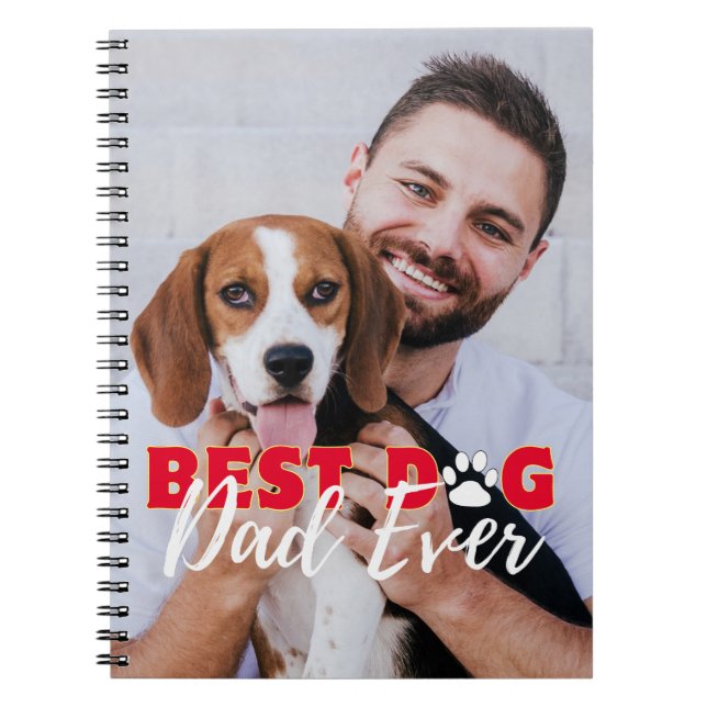 Best Dog Dad Ever Personalised Photos Notebook (Front)