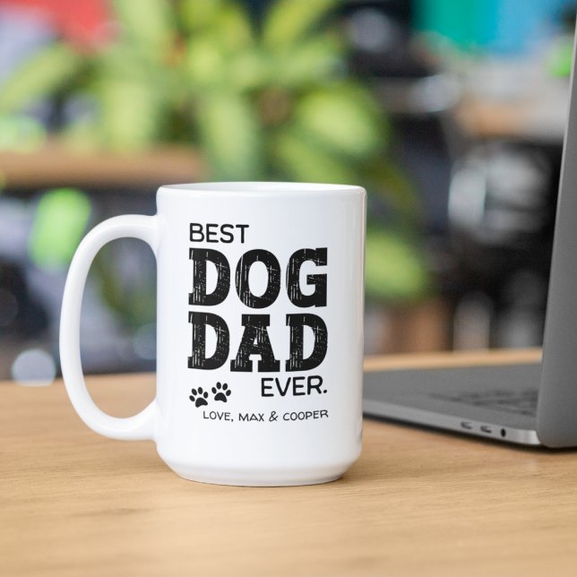 Best Dog Dad Ever Personalised Two-Tone Coffee Mug (Creator Uploaded)