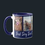 Best Dog Dad Ever Pet 5 Photo Collage Blue Mug<br><div class="desc">Modern Photo Collage mug to personalise with 5 pictures for the best dog dad ever!</div>