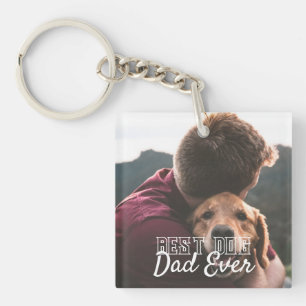 Best Dog Dad Ever Pet Keepsake Photo Key Ring