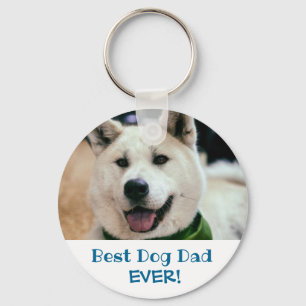 Best Dog Dad Ever Pet Photo Key Ring