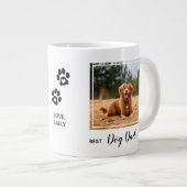 Best Dog Dad Ever Pet Photo Large Coffee Mug (Front Right)