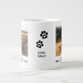 Best Dog Dad Ever Pet Photo Large Coffee Mug (Front)
