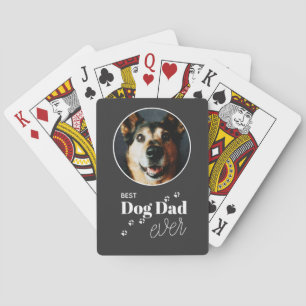 Best Dog Dad Ever Pet Photo Playing Cards