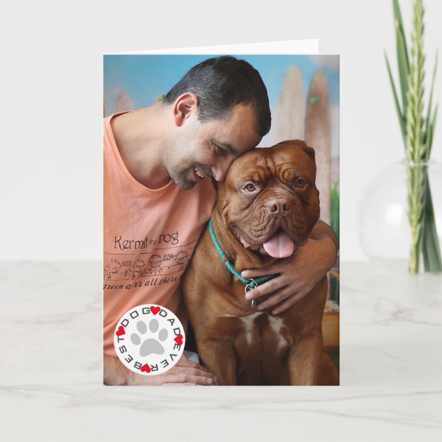 Best Dog Dad Ever Photo Card (Front)