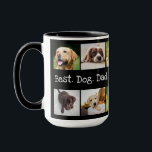 Best Dog Dad Ever Photo Collage in Black and White Mug<br><div class="desc">Best. Dog. Dad. Ever. Photo Collage in black and white. With "Thank you for being my Hooman" on the back. Change out the photos to your dogs or pictures of your dog with Dad. You can also change the text to whatever you like. Including "Happy Fathers Day" Makes a great...</div>