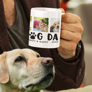 BEST DOG DAD EVER Photo Collage Personalized Coffee Mug
