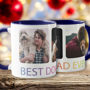 Best Dog Dad Ever Photo Collage Pet Coffee Mug