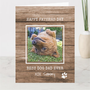 Best Dog Dad Ever Photo Father's Day Card