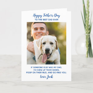 Best Dog Dad Ever Photo Father's Day Holiday Card