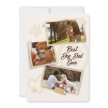 Best Dog Dad Ever Photo Holiday Cards