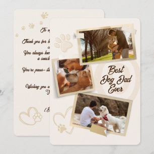 Best Dog Dad Ever Photo Holiday Cards