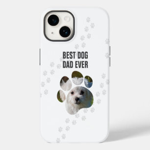 Best Dog Dad Ever Photo Paw Print iPhone 14 Case
