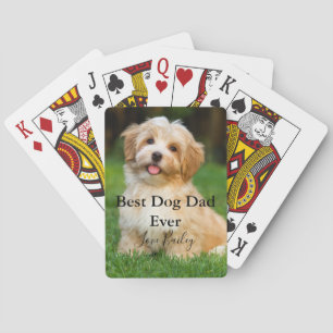 Best Dog Dad Ever Photo Playing Cards