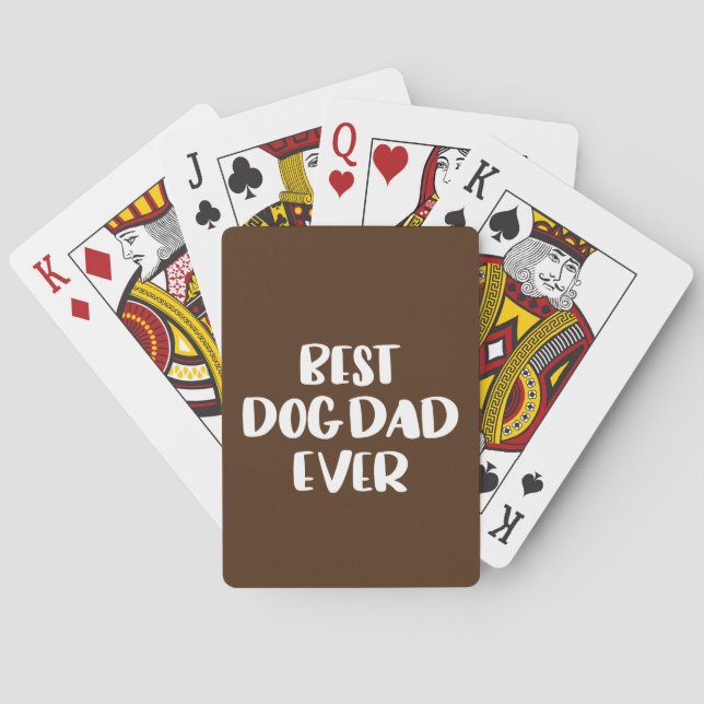 Best Dog Dad Ever Playing Cards (Back)