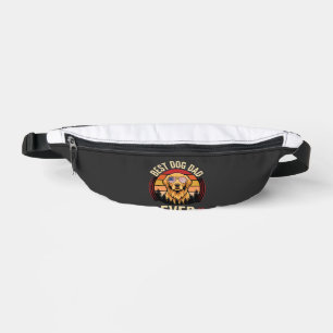 Best Dog Dad Ever Retro Golden Retriever Bum Bags