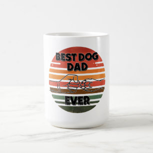 Best Dog Dad Ever – Retro Paw Bump Mug