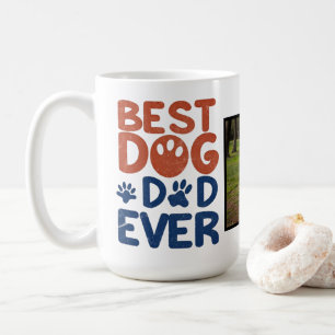 best dog dad ever retro personalised photo coffee mug