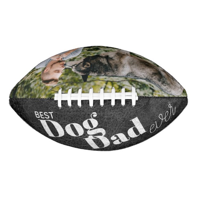 Best Dog Dad Ever Retro Photo Football American Football (Front)
