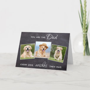 Best Dog Dad Ever Rustic  Pet Photo Father's Day Holiday Card