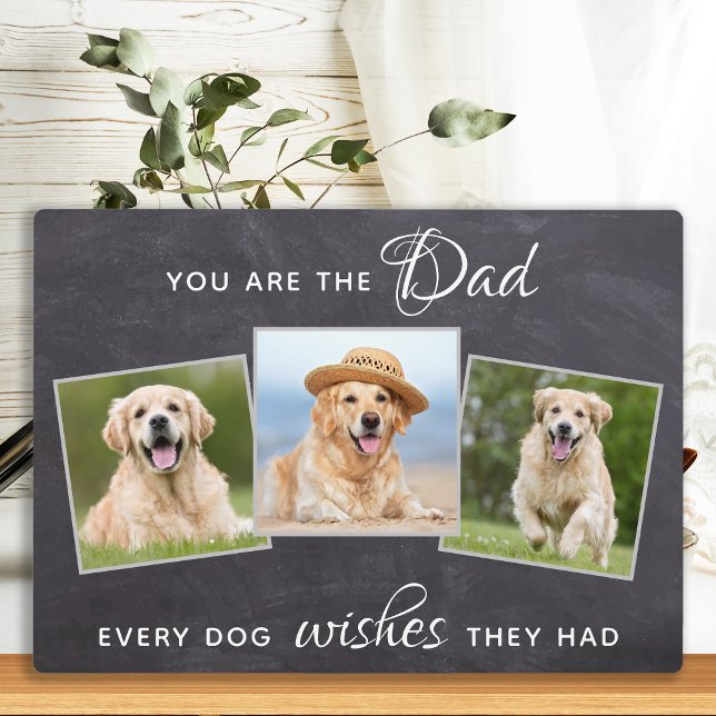 Best Dog Dad Ever Rustic  Pet Photo Father's Day Plaque (Creator Uploaded)