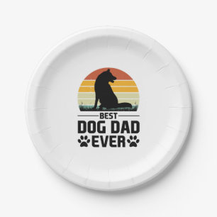 Best Dog Dad Ever T-Shirt 3 Paper Plate