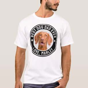 Best Dog Dad Ever T-Shirt Custom Pet Photo & Name