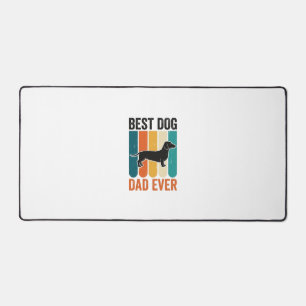 Best Dog Dad Ever Vintage Dachshund Shirt Design_1 Desk Mat