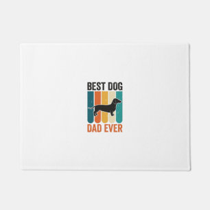 Best Dog Dad Ever Vintage Dachshund Shirt Design_1 Doormat