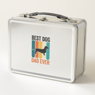 Best Dog Dad Ever Vintage Dachshund Shirt Design_1 Metal Lunch Box