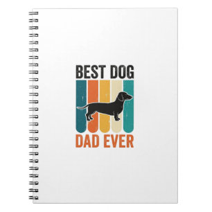 Best Dog Dad Ever Vintage Dachshund Shirt Design_1 Notebook