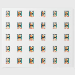 Best Dog Dad Ever Vintage Dachshund Shirt Design_1 Wrapping Paper