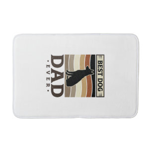 Best Dog Dad Ever Vintage Dog Lover Design_1 Bath Mat