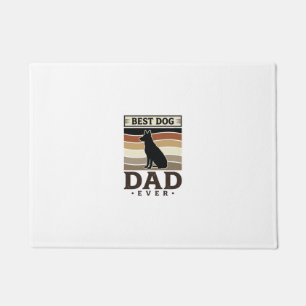 Best Dog Dad Ever Vintage Dog Lover Design_1 Doormat